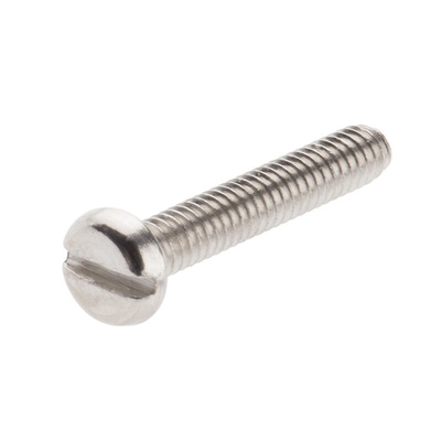 RS PRO Slot Pan Brass Machine Screws DIN 85, M2x12mm