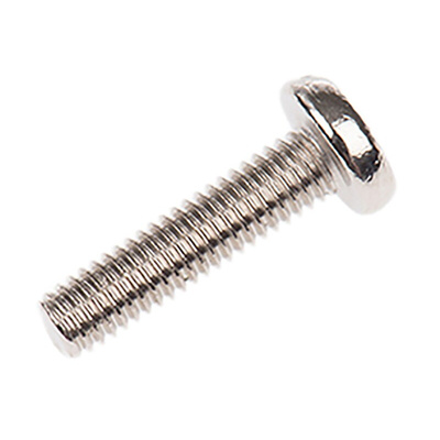 RS PRO Slot Pan Brass Machine Screws DIN 85, M3x12mm