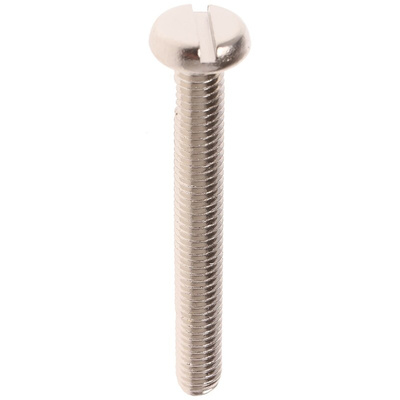 RS PRO Slot Pan Brass Machine Screws DIN 85, M5x40mm