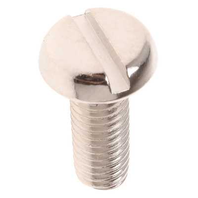RS PRO Slot Pan Brass Machine Screws DIN 85, M6x16mm