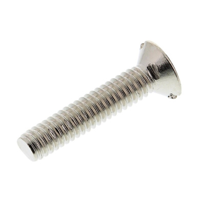 RS PRO Slot Countersunk Brass Machine Screw DIN 963, M2.5x12mm