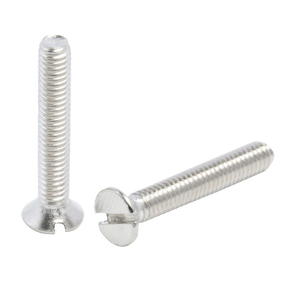 RS PRO Slot Countersunk Brass Machine Screws DIN 963, M2.5x16mm