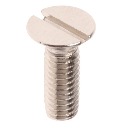 RS PRO Slot Countersunk Brass Machine Screws DIN 963, M4x12mm