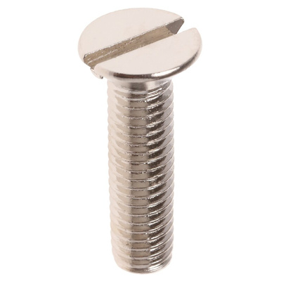RS PRO Slot Countersunk Brass Machine Screws DIN 963, M5x20mm