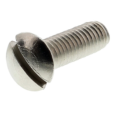 RS PRO Slot Raised (Countersunk) Brass Machine Screws DIN 964, M3.5x12mm