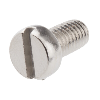 RS PRO Slot  Cheese Head Brass Machine Screw DIN 84, M6x12mm