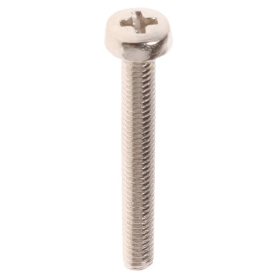 RS PRO Cross Pan Brass Machine Screws DIN 7985, M2.5x20mm
