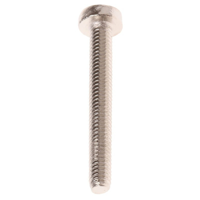 RS PRO Cross Pan Brass Machine Screws DIN 7985, M2.5x20mm