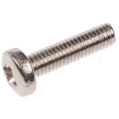 RS PRO Pozidriv Pan Brass Machine Screws DIN 7985, M3x12mm