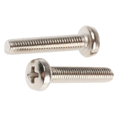 RS PRO Cross Pan Brass Machine Screws DIN 7985, M3x16mm