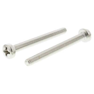 RS PRO Pozidriv Pan Brass Machine Screw DIN 7985, M4x40mm