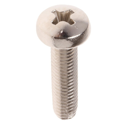 RS PRO Cross Pan Brass Machine Screws DIN 7985, M5x20mm