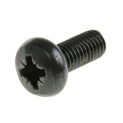 RS PRO Pozidriv Pan Steel Machine Screws DIN 7985, M5x12mm