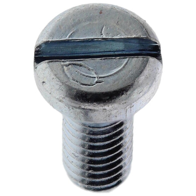 RS PRO Slot  Cheese Head Steel Machine Screw DIN 84, M2.5x6mm