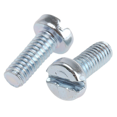 RS PRO Slot  Cheese Head Steel Machine Screws DIN 84, M4x10mm