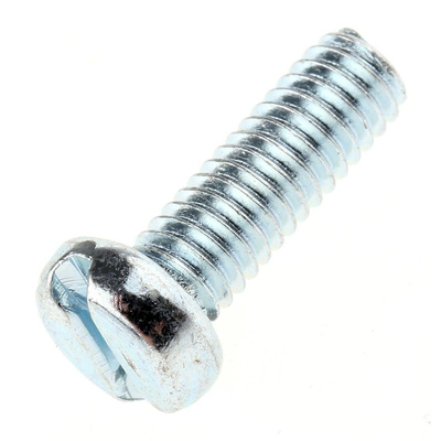 RS PRO Slot  Cheese Head Steel Machine Screws DIN 84, M4x12mm