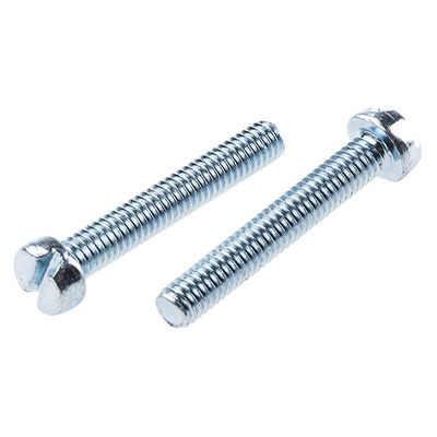 RS PRO Slot  Cheese Head Steel Machine Screws DIN 84, M4x25mm