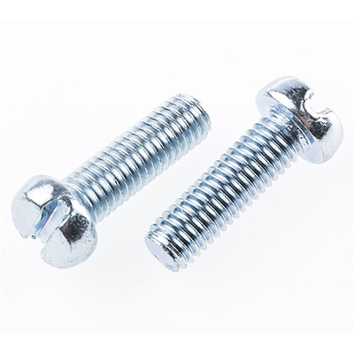 RS PRO Slot  Cheese Head Steel Machine Screws DIN 84, M5x16mm