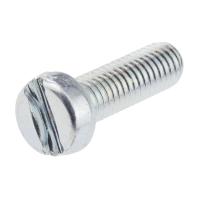 RS PRO Slot  Cheese Head Steel Machine Screws DIN 84, M6x20mm