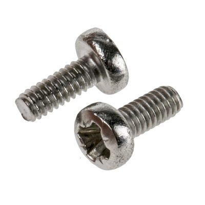 RS PRO Pozidriv Pan A2 304 Stainless Steel Machine Screws DIN 7985, M2x5mm