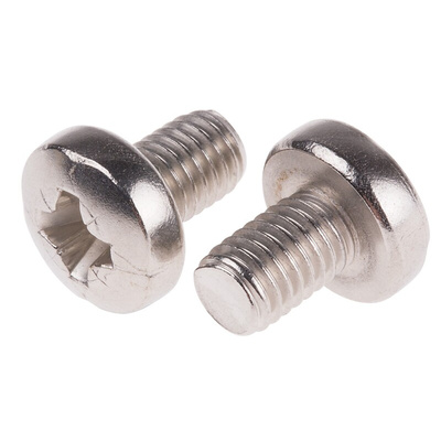 RS PRO Pozidriv Pan A2 304 Stainless Steel Machine Screws DIN 7985Z, M8x12mm