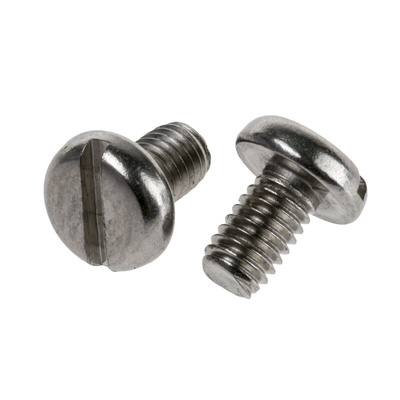 RS PRO Slot Pan A2 304 Stainless Steel Machine Screws DIN 85, M3x5mm