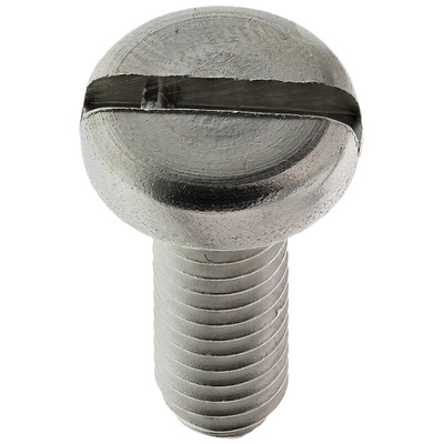 RS PRO Slot Pan A2 304 Stainless Steel Machine Screws DIN 85, M4x8mm
