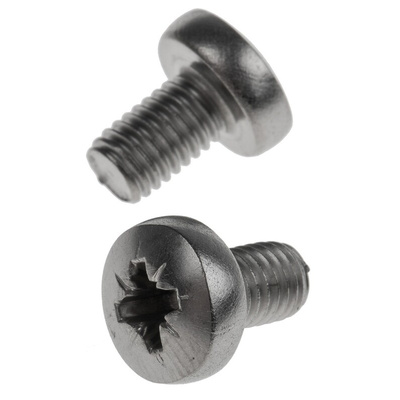 RS PRO Pozidriv Pan A4 316 Stainless Steel Machine Screws DIN 7985, M5x8mm