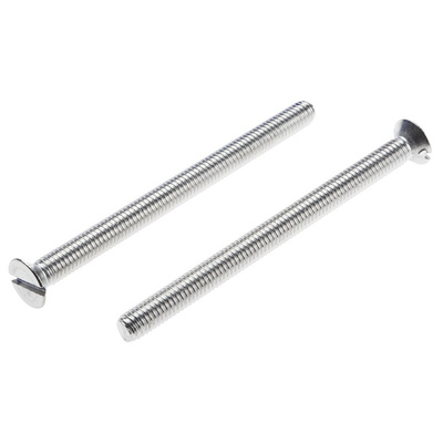 RS PRO Slot Countersunk A4 316 Stainless Steel Machine Screw DIN 963, M6x80mm