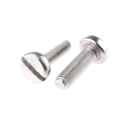 RS PRO Slot Pan A4 316 Stainless Steel Machine Screws DIN 85, M5x16mm