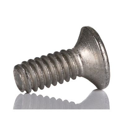 RS PRO Pozidriv Countersunk A2 304 Stainless Steel Machine Screws DIN 965, M2x5mm