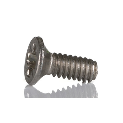 RS PRO Pozidriv Countersunk A2 304 Stainless Steel Machine Screws DIN 965, M2x5mm