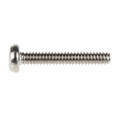 RS PRO Pozidriv Pan A2 304 Stainless Steel Machine Screws DIN 7985, M1.6x10mm