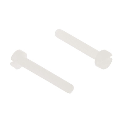 RS PRO Slot Cheese Head Nylon Machine Screw DIN 84, M2.5x16mm