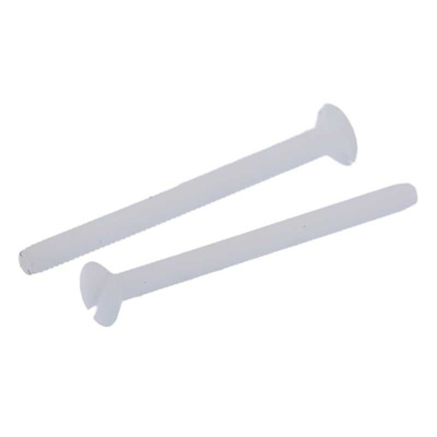 RS PRO Slot Countersunk Nylon Machine Screws DIN 963, M2x25mm