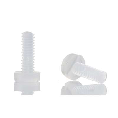 RS PRO Slot Cheese Head Nylon Machine Screw DIN 84, M2x6mm