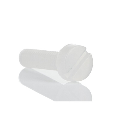RS PRO Slot Cheese Head Nylon Machine Screws DIN 84, M3x6mm