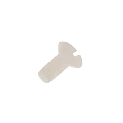 RS PRO Slot Countersunk Nylon Machine Screws DIN 963, M5x12mm