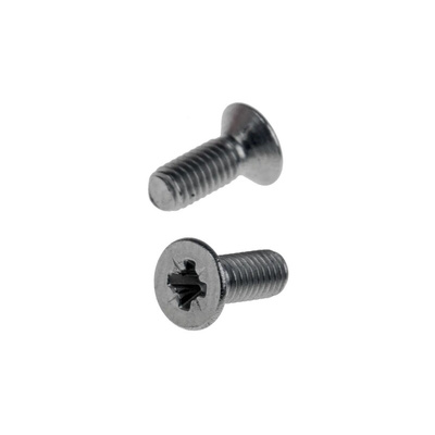 RS PRO Pozidriv Countersunk A2 304 Stainless Steel Machine Screw DIN 965, M3x8mmx0.314in