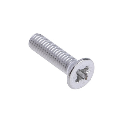 RS PRO Pozidriv Countersunk A2 304 Stainless Steel Machine Screw DIN 965, M3x12mmx0.472in