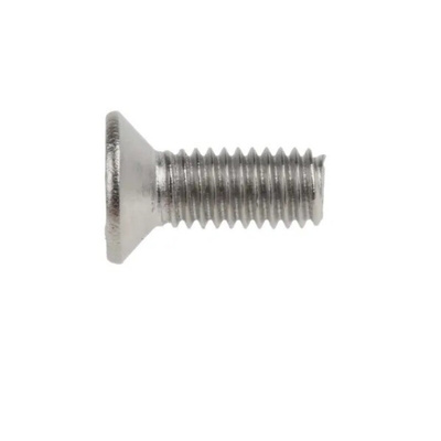 RS PRO Cross Countersunk A4/50 Stainless Steel Machine Screw DIN 965, M3x8mmx0.314in