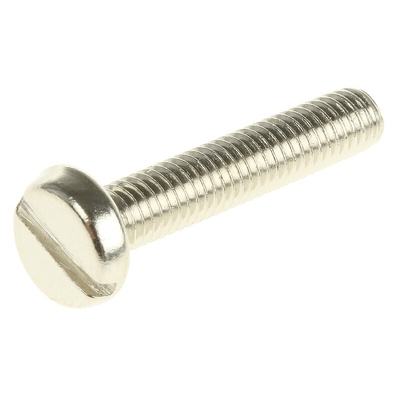 RS PRO Slot Pan Brass Machine Screws DIN 85, M3x16mm