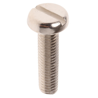 RS PRO Slot Pan Brass Machine Screws DIN 85, M5x20mm