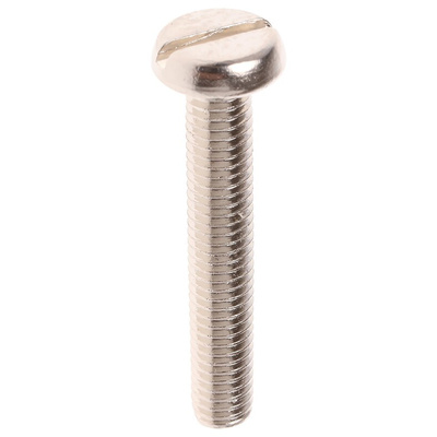 RS PRO Slot Pan Brass Machine Screws DIN 85, M5x30mm