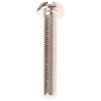 RS PRO Slot Pan Brass Machine Screws DIN 85, M5x30mm