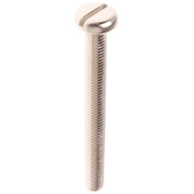RS PRO Slot Pan Brass Machine Screw DIN 85, M5x50mm