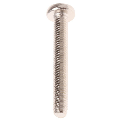 RS PRO Cross Pan Brass Machine Screws DIN 7985, M4x30mm