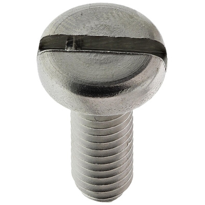 RS PRO Slot Pan A2 304 Stainless Steel Machine Screws DIN 85, M5x10mm