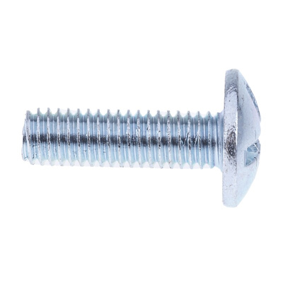 Bright Zinc Plated Steel Roofing Bolt, M6 x 20mm