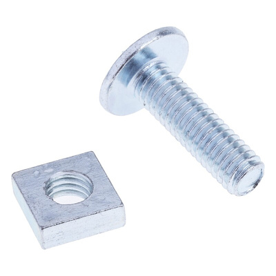 Bright Zinc Plated Steel Roofing Bolt, M6 x 20mm